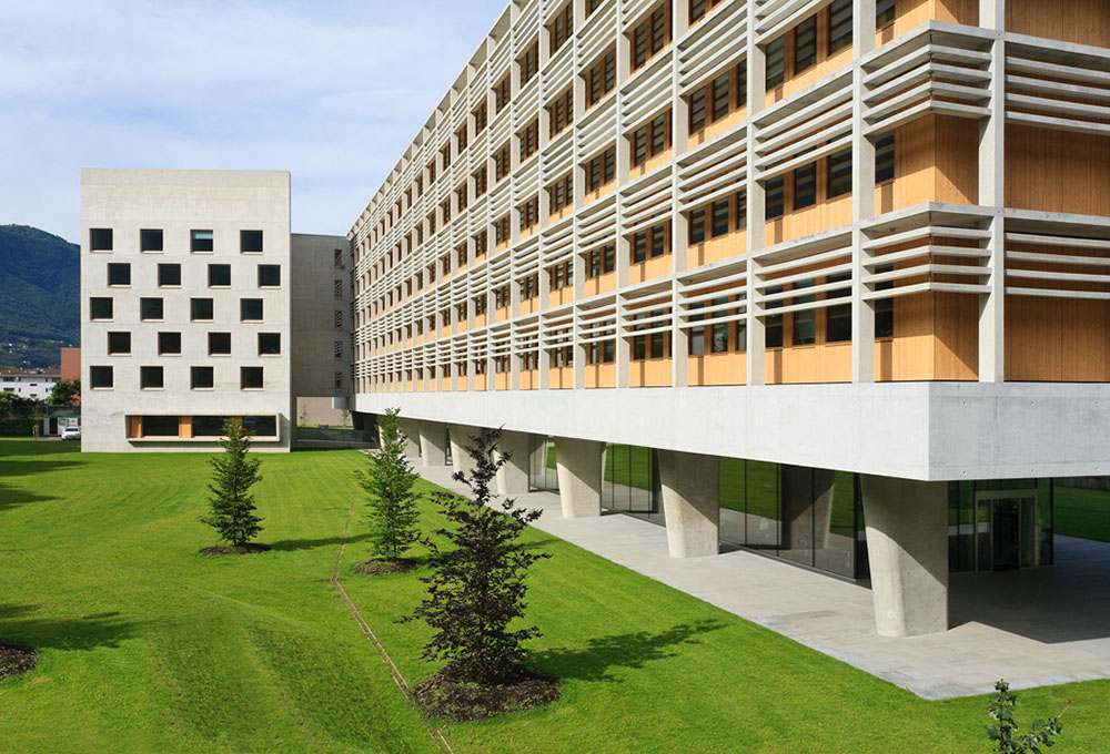 Stabile Amministrativo 3, Bellinzona, Ticino, Switzerland, Snozzi-Groisman Architects